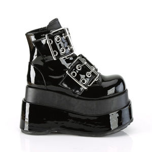 Gothic Buckle Platform Lace Up Ankle Boots